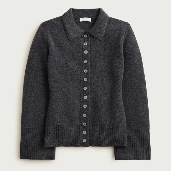 J. Crew Sweaters - JCrew Milano cinched-waist cardigan, charcoal SzSmall